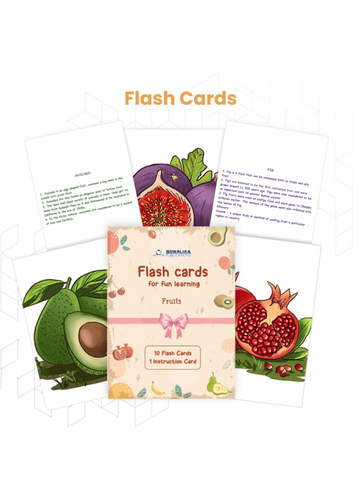 Flash Cards for Fun Learning - Fruits (10 Cards) | Flash Cards for Kids Age 2 to 5 Years - Image 1